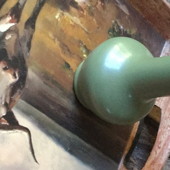 Vintage pottery vase floral art decor farmhouse shabby chic rustic cabin lodge - Picture 6 of 7